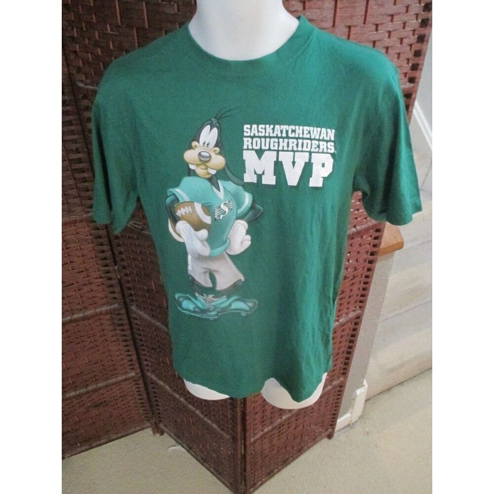 Saskatchewan Roughriders CFL Disney T Shirt Goofy MVP Adult Small Football - Picture 1 of 4